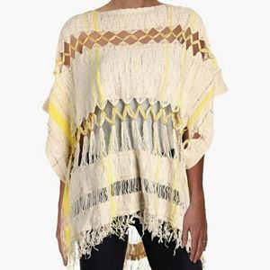 Cut-out Striped Pullover